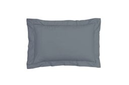 Sleepdown Pillow cases 100% Pure Cotton Pack of Two Oxford Luxury Soft Cosy Pillow Cover Set - Slate - 63 x 89 cm, (5056557501915)