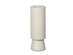 broste Copenhagen Anker Candle Holder, Aluminium, Black, 11 x 4 cm