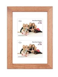 INOV8 British Made Real Wood Picture/Photo Frame 12x8 Dual-Aperature (30x20cm) - Kayla 30mm Light Oak