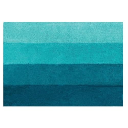 Spirella Bath Rug Bath Mat Shower Mat Microfibre High Pile fluffy 55x65 cm - Turquoise/Petrol