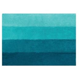 Spirella Bath Rug Bath Mat Shower Mat Microfibre High Pile fluffy 55x65 cm - Turquoise/Petrol