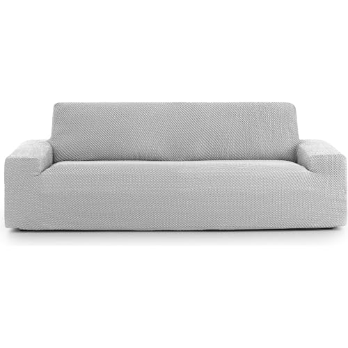 ECOMMERC3 Universal and Versatile 2 Seater Sofa Cover ??? Grey Sofa Cover Protector Easy to Install for Back, Seat and Arms