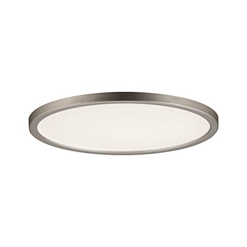 Paulmann 92946 Areo LED Panel Round incl. 1x12-watt Ceiling lamp Soft Nickel Ceiling luminaire Plastic Living Room lamp 3000 K