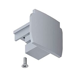 Paulmann ProRail3 91382 Rail System Connector End Cap Pack of 1 35 x 31.5 mm Silver Rail Systems Ceiling Rail Plastic