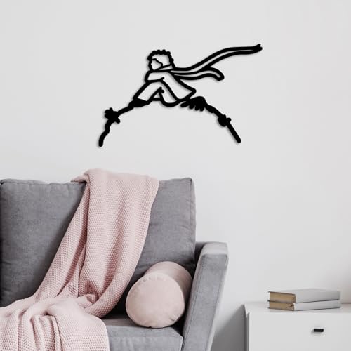 Stylish Black Decorative Metal Wall Accessory, 63 x 40 cm, 100% Metal (1.5 mm Thick), Lightweight & Durable, Perfect for Modern Home Decor