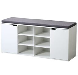 Kesper 15918 13 Shoe Cabinet with Seat Cushion White W 103 H 48 D 30.5 cm W 103 H 48 D 30.5 cm