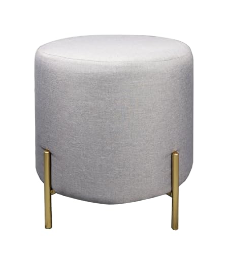 ASPECT Valentine Ottoman,Footstool, Light Grey Linen