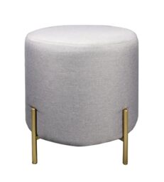 ASPECT Valentine Ottoman,Footstool, Light Grey Linen