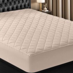 Utopia Bedding Quilted Mattress Protector, Breathable Mattress Pad, Deep Fitted Mattres Cover (Beige, Twin - 99 x 190 + 40 cm (Pack of 1))