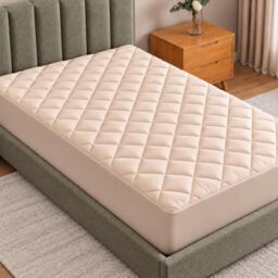 Quilted Mattress Topper, Twin-99x190 fits 40cm deep, Soft Mattress Pad - Quilted Mattress Cover with All around Elastic, Hotel Quality, Virgin Fiber Filling, Oeko-Tex Certified by Utopia Bedding