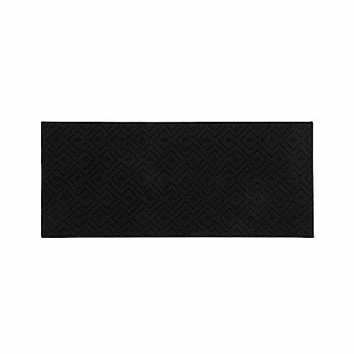 Douceur d'Intérieur, Losi Rectangle Rug (50 x 120 cm) Black Terry