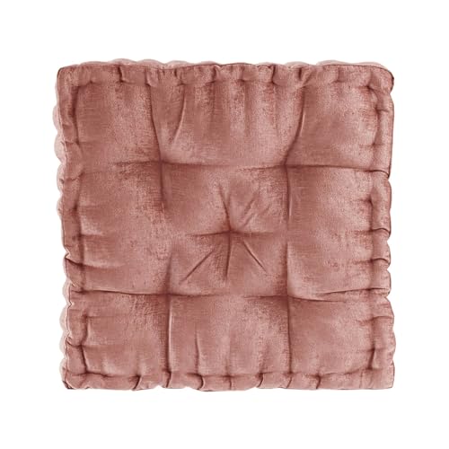 "Intelligent Design Azza Pillow Cushion/Pouf, 20"" W x 20"" L x 5"" H, Square Dusty Peach"
