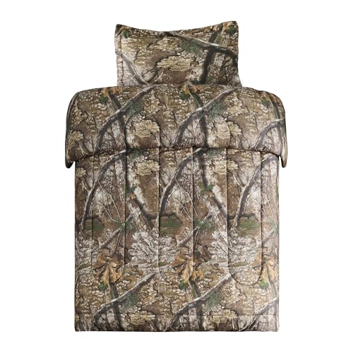 VISI-ONE Realtree APX Camo Twin 2 Piece Comforter Set ??? All-Season Lightweight Bedding for Kids, Toddlers, Teens, Girls & Nature Lovers, Ideal for Little Hunter???s Room, Outdoor Adventures