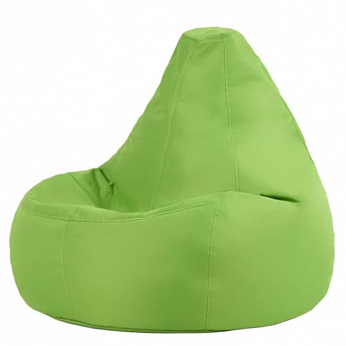 Bean Bag Bazaar Dalton Outdoor Bean Bag Chair, Lime Green, Garden Chair, Water Resistant Fabric, Gaming Beanbag with Filling Included, Garden Seat, Outdoor Seating