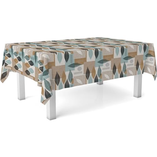 ECOMMERC3 - Oilcloth Tablecloth Rectangular Table Size 300 x 140 cm Style, Durability and Easy Cleaning for Your Table ??? Stain Resistant and Waterproof Oilcloth Tablecloth