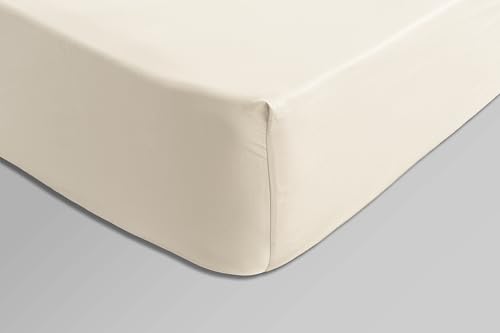 Fantasy Sateen Natural Fitted sheet 180x200cm