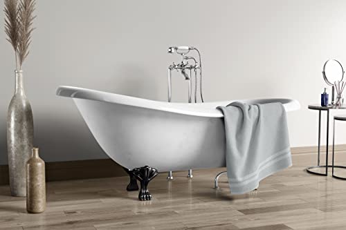 Home Linge Passion Plain 500gsm 100% Cotton Hand Towel 50 x 100 cm Light Grey