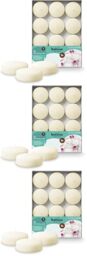 Bolsius - Maxi Floating Candles - Ivory - 12 Pieces in a Box - Ø 7.6 cm - Burning Time 8 Hours - Fragrance-Free - Paraffin Wax - XL Floating Candle - Various Occasions (Pack of 3)