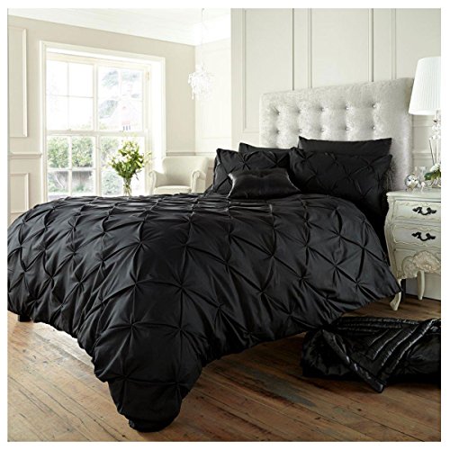 Gaveno Cavalia Signature Collection Alford Set with Duvet Cover and Pillow Case, Polyester-Cotton, Black, Double