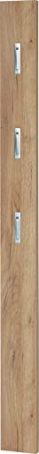 Germania Coat Rack Panel 3348, with fold-out coat hooks, in Navarra-oak repro, 15 x 170 x 4 cm (WxHxD) 3348-243