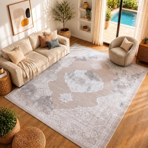 Livabliss Defne Austin Indoor Outdoor Rug, Living Room – 200x275 cm, White