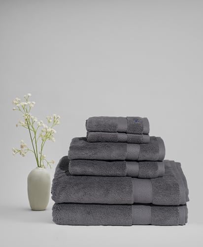 Royal Velvet Signature Solid Grey 6 Piece Towel Set