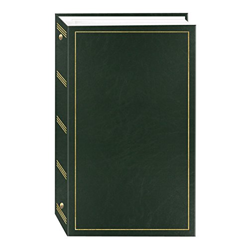 Pioneer Photo Albums 3-Ring Album 204 Pockets Hold 4x6 Photos, Hunter Green, Faux Leather