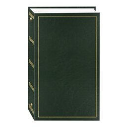 Pioneer Photo Albums 3-Ring Album 204 Pockets Hold 4x6 Photos, Hunter Green, Faux Leather