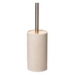 TATAY Toilet Brush - High-Strength Polyresin - Decorative and Elegant Design - Functional Toilet Brushes - 9.8 x 9.8 x 32.2 cm - Bora Collection - Beige