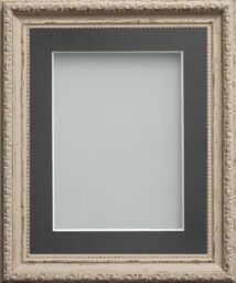Frame Company Brompton Vintage Cream 14x11 Frame with Grey Mount for A4
