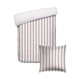 Pure Cotton 2-Piece Single Bedding Set – Duvet Cover 140 x 200 cm and 1 Pillowcase 63 x 63 cm – 100% Cotton Satin, 80 Thread Count – Oeko-TEX Certified – Maëlys – Old Pink