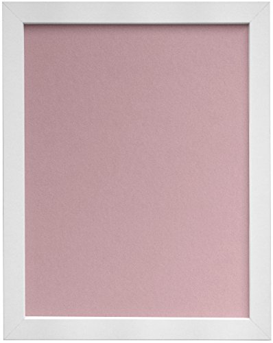 "FRAMES BY POST 25mm wide H7 White Picture Photo Frame with Pink Backing Board 7""x5"""