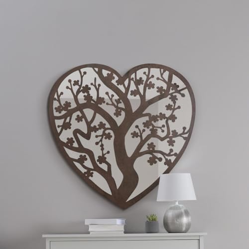 "The Kirkby - Rustic Metal Heart Shaped Decorative Wall Mirror 28"" X 28"" (70CM X 70CM)"