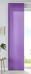 Gardinenbox Set of 1 Sliding Curtain Panel Curtain Microfibre Curtain Room Divider Matt Panel Weight Bar 100% Polyester Purple H 245 x W 60 cm