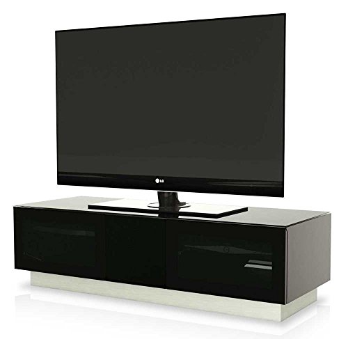 Alphason Element 1250 Black TV Cabinet for up to 60 inch TVs, 47x125x36cm (DxWxH)