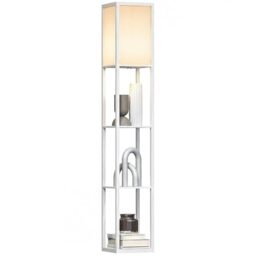 HOMCOM 3-Tier Floor Lamp, Bulb not Included, White