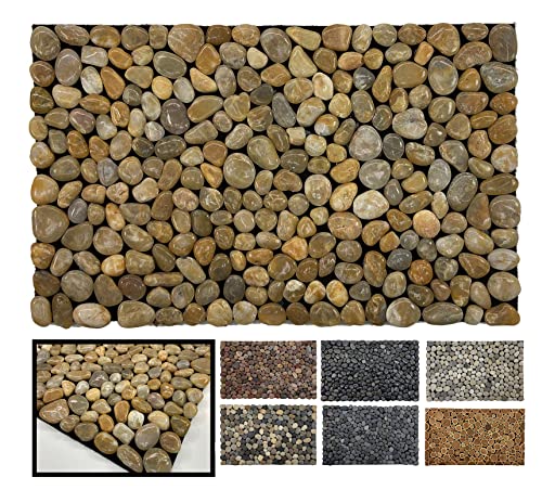 LucaHome Natural Stone Doormat, 100% Natural Polished Handmade Eco-Friendly Stone Doormat, Entrance Doormat, Ideal for Outdoor and Decorating