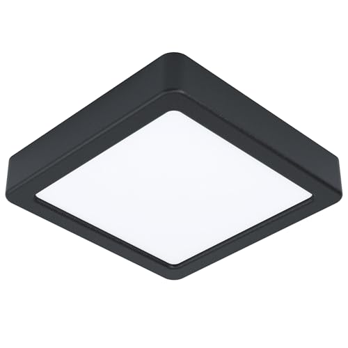 EGLO Fueva 5 LED Ceiling Light 16 cm 1 Bulb Surface-Mounted Steel and Plastic Surface Black/White LED Surface Warm White