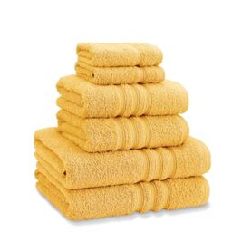 Catherine Lansfield Zero Twist Cotton 6 Piece Towel Bale Set Ochre