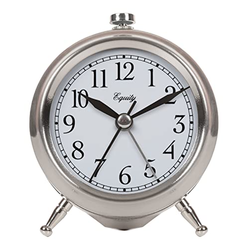 Equity by La Crosse Small Silver Metal Alarm Clock, Pack of 1