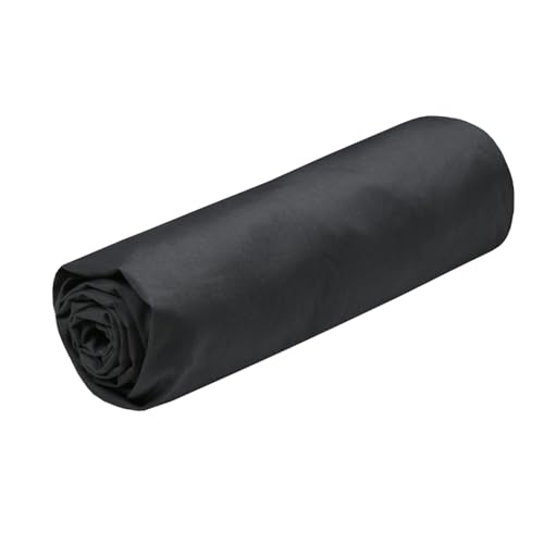 STOF - Fitted Sheet - Size 90 x 190 cm - Large 30 cm Deep Pocket - Quality Cotton Percale - 100% Oeko-Tex Certified Cotton - Anthracite Colour - Elysee Model - Bed Linen for Home - Soft Comfortable