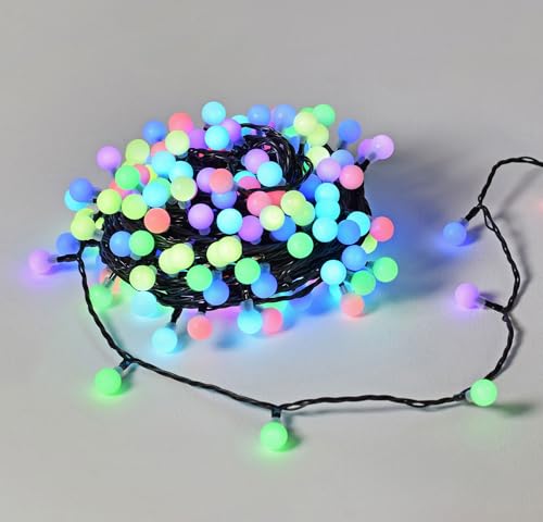 Lyyt - Multicoloured Decorative Bauble & Berry Fairy Lights - 200 LEDs with 25 Lighting Mode & Wireless Controller - 20m String Lights, 5m Power Cable