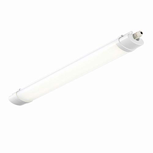 National Lighting Reeve Connect Anti Corrosive 2FT 18W Outdoor Weatherproof Polycarbonate Daylight White SMD LED Linkable Batten Ceiling Light IP65 Rated
