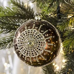 Eurofirany SW/W/Noah/1-2 Baubles, Polystyrene, Brown, 8.0 x 8.0 x 8.0 cm