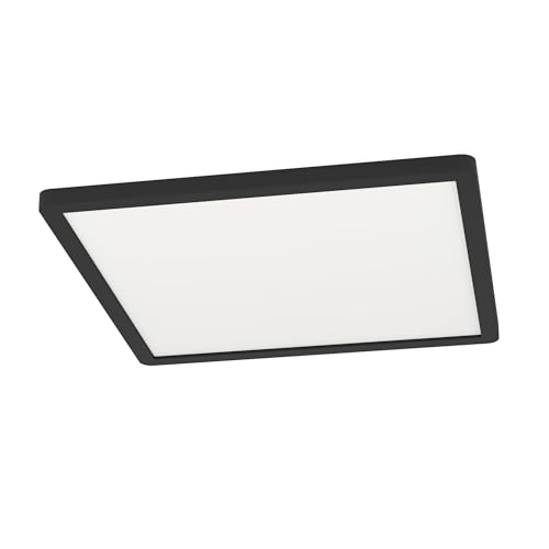 Eglo Connect.z Smart Home LED Ceiling Light Rovito-Z, 12 inches, Lighting with app and Voice Control Alexa, White tunable Lights (Warm - Cool White), RGB Backlight, dimmable, Black