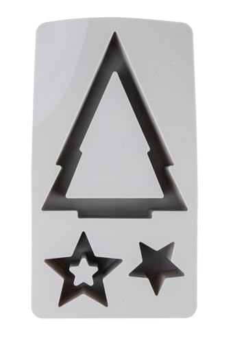 Rayher Silicone mould Tealight tree andstars, 14.5x26x4cm, 3 shapes, box 1pc, 36169000