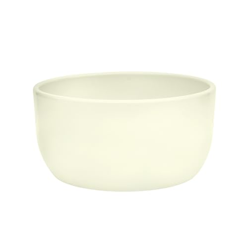 Ivyline Planting Bowl in Cream with Timeless Design - Indoor Stylish Flower Pot - Classic Elegant Planter - H9 x D17 cm
