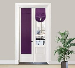PI Blackout Curtain for Front Door, Door Window and Window - Thermal Insulated Privacy Curtain for Small French Door/Sliding Door/Patio Door, 1 Panel (12 x 72 inches