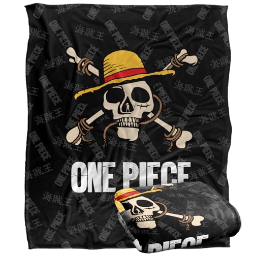 One Piece JOLLY ROGER LOGO Silky Touch Super Soft Throw Blanket 152 x 127 cm