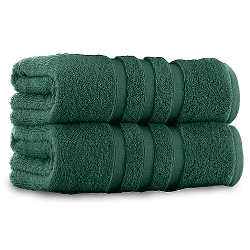 GC GAVENO CAVAILIA Bath Sheets Towels - 550 GSM Extra Large Bath Towle Set - Washable & Water Absorbent Bathroom Towels - Egyptian Cotton Bath Sheet, Dark Green